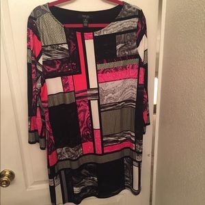 Pink and black tunic